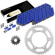 Blue O-Ring Drive Chain & Sprockets Kit for Yamaha YZ426F 2000-02 YZ450F 03 04