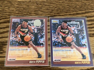 2000-01 Topps Tip-off Basketball Scottie Pippen Lot Of (2)Purple, Red Tip-off  