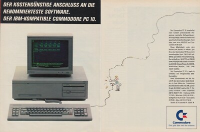 Commodore PC 10 - Reklame Werbeanzeige Original-Werbung 1985 (1)