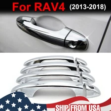 Chrome Door Handle Cover Trim Catch Molding For Toyota Rav4 2013-2018 RAV-4 NEW