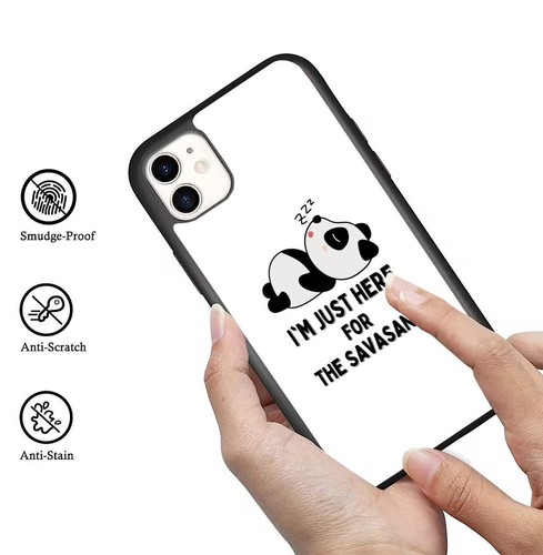 Pandas like savasana For iPhone SE XS XR Max 5 6 7 8 Plus Anti scratch Cover - Picture 15 of 25