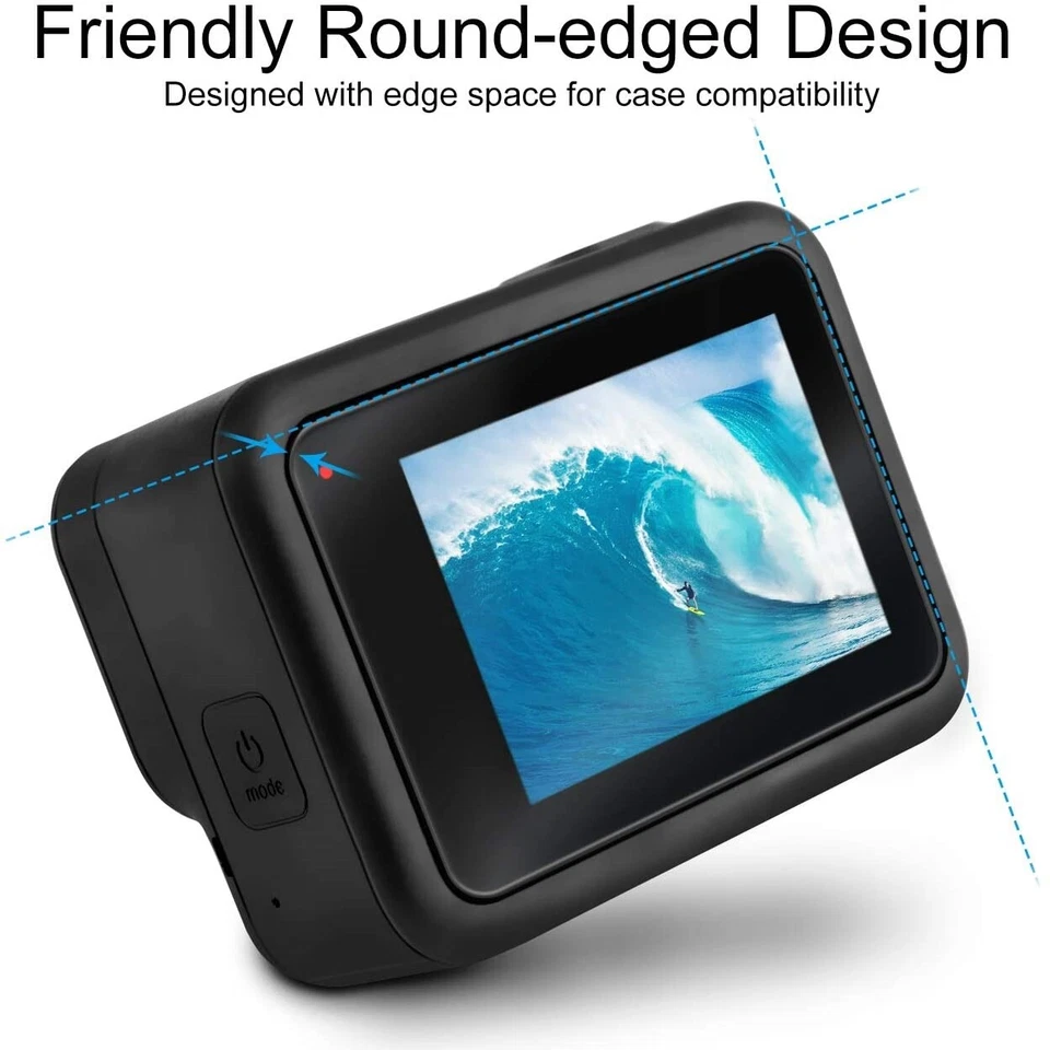 Premium Tempered Glass Screen Protector for GoPro Hero 8 (6 Pack) - Image 4 of 4