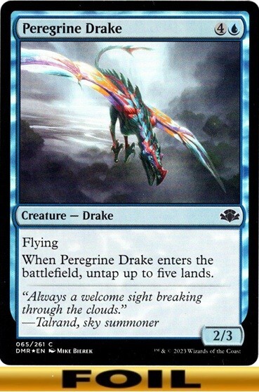 1x - Peregrine Drake - FOIL - Dominaria Remastered - C NM MTG