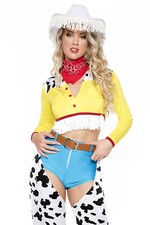 6 PC. Ladies Cowgirl Sheriff Costume Set