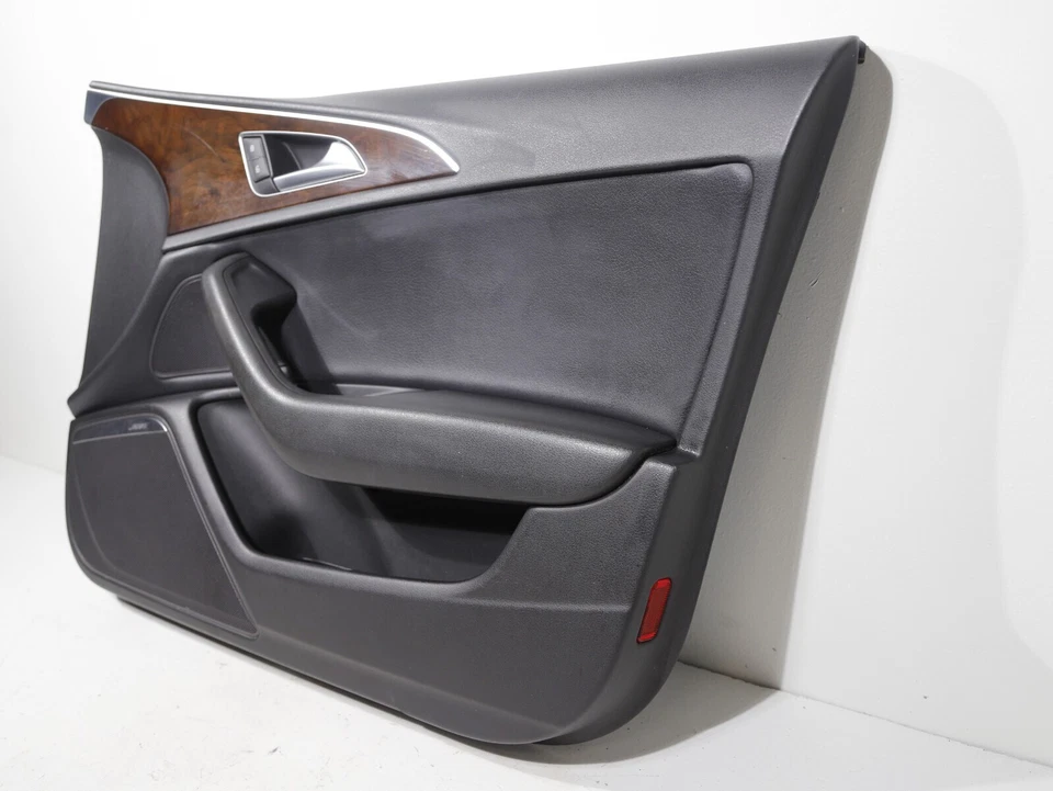 AUDI A6 C7 2012-2016 PASO DELANTERO DERECHO INTERIOR PUERTA PANEL MOLDURA NEGRO FABRICANTE DE EQUIPOS ORIGINALES 🚗 82 K Foto 3 de 4