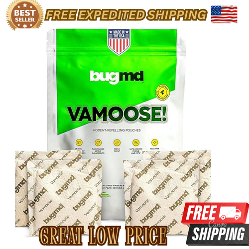 BugD Vaoose – Bolsas Repelentes De Roedores (1 Paquete, 4 Bolsas