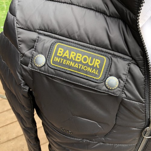 Barbour International Chain Baffle Quilt Jacket Black