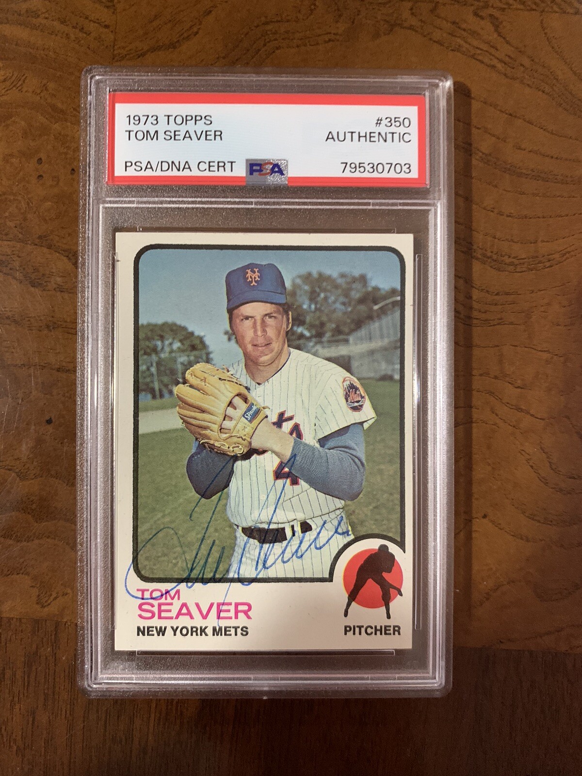 1973 Topps #350 Tom Seaver Auto PSA/DNA Certified Authentic