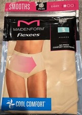 Maidenform Flexees Size Small Smoothing Light Control Brief Panties, Beige
