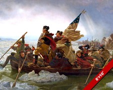 GEORGE WASHINGTON CROSSING THE DELAWARE 8X10 REAL CANVAS GICLEE PRINT