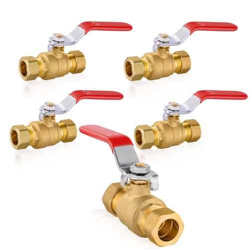Efield1/2" or 3/4 Inch Compression Full Port Brass Ball Valve 600WOG Lead Free - Picture 18 of 27