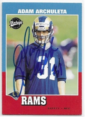 ADAM ARCHULETA Autographed Signed 2001 UD Vintage ROOKIE card 258 St