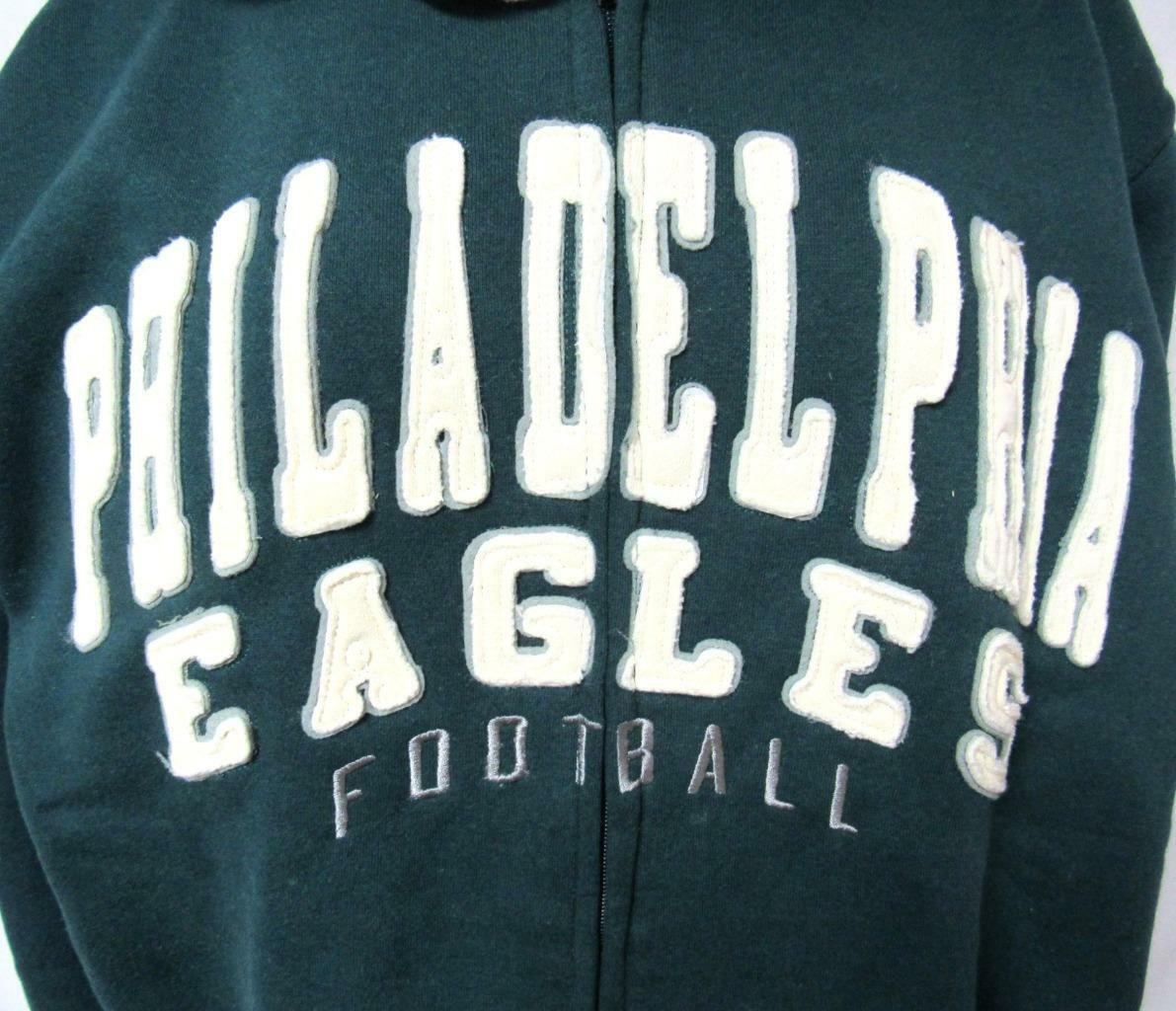 Philadelphia Eagles Mens M Full Zip Embroidered High End Hooded