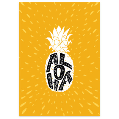 JUNIWORDS Poster, Aloha Ananas