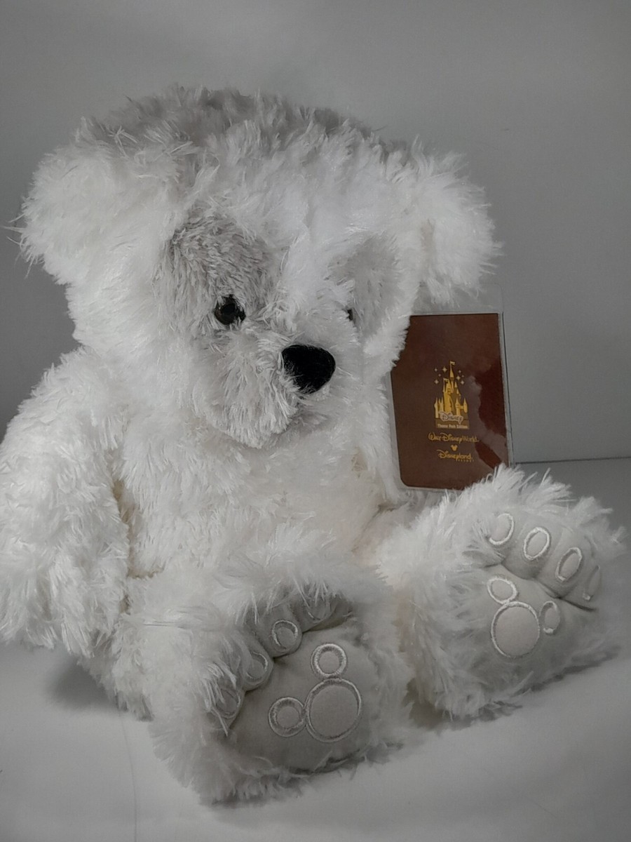 Disney Bear ホワイトぬいぐるみ Disney Bear White & Gray Pre-Duffy Walt Disney World Theme Park