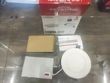 Keystone 4" LED Slim Wafer Downlight 9w 5 Color Select Ceiling kt-wdled9-4a-9csf