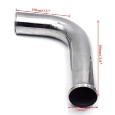 3 inch / 76mm 90° Elbow Aluminum Turbo Intercooler Pipe Piping Tubing USA !