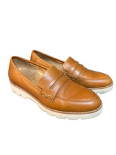 Vionic Womens Charm Cheryl II Shoes Penny Loafer 8.5 Tan Brown Slip On Leather