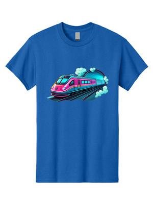 Pink-Train Mens Graphic Tee, 100% Cotton, Casual Summer Wear