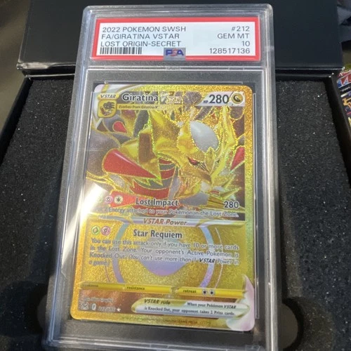 Pokemon Lost Origin Giratina VStar 212/196 Gold Rare Holo Secret Foil PSA 10