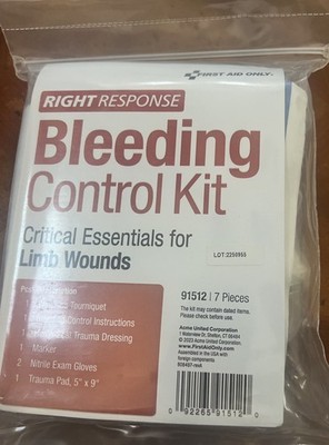 Right Response Bleeding Control Kit 7 Pieces New