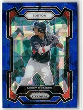 Mikey Romero 2024 Panini Prizm Blue Cracked Ice Boston Red Sox #132