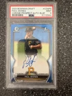 2023 Bowman Chrome Draft 1st Paul Skenes Blue Refractor Auto /150 PSA 9 Rookie