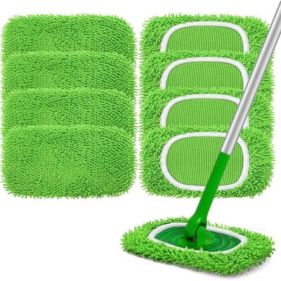 Reusable Microfiber Wet Mop Pads Dry Cleaning Cloths for Floor Sweep Dust