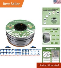 500 Ft 5/8" Drip Tape Irrigation Kit 8 Mil 6" Spacing Hose for Garden Farm