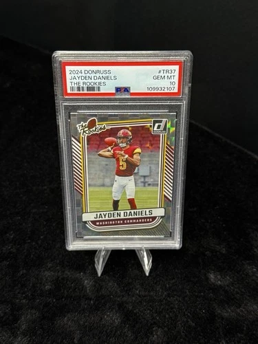 Donruss 2024 The Rookies Jayden Daniels Rookie Insert #TR-37 PSA 10 Commanders