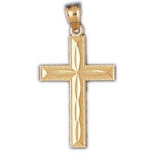 Cross Charm Pendant 14k Gold