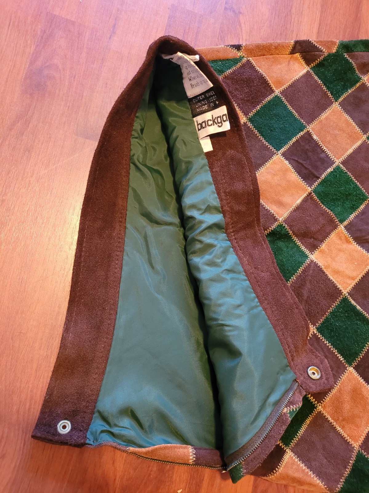 70s 80s Leather Patchwork Backgammon Vintage  Ski… - image 4