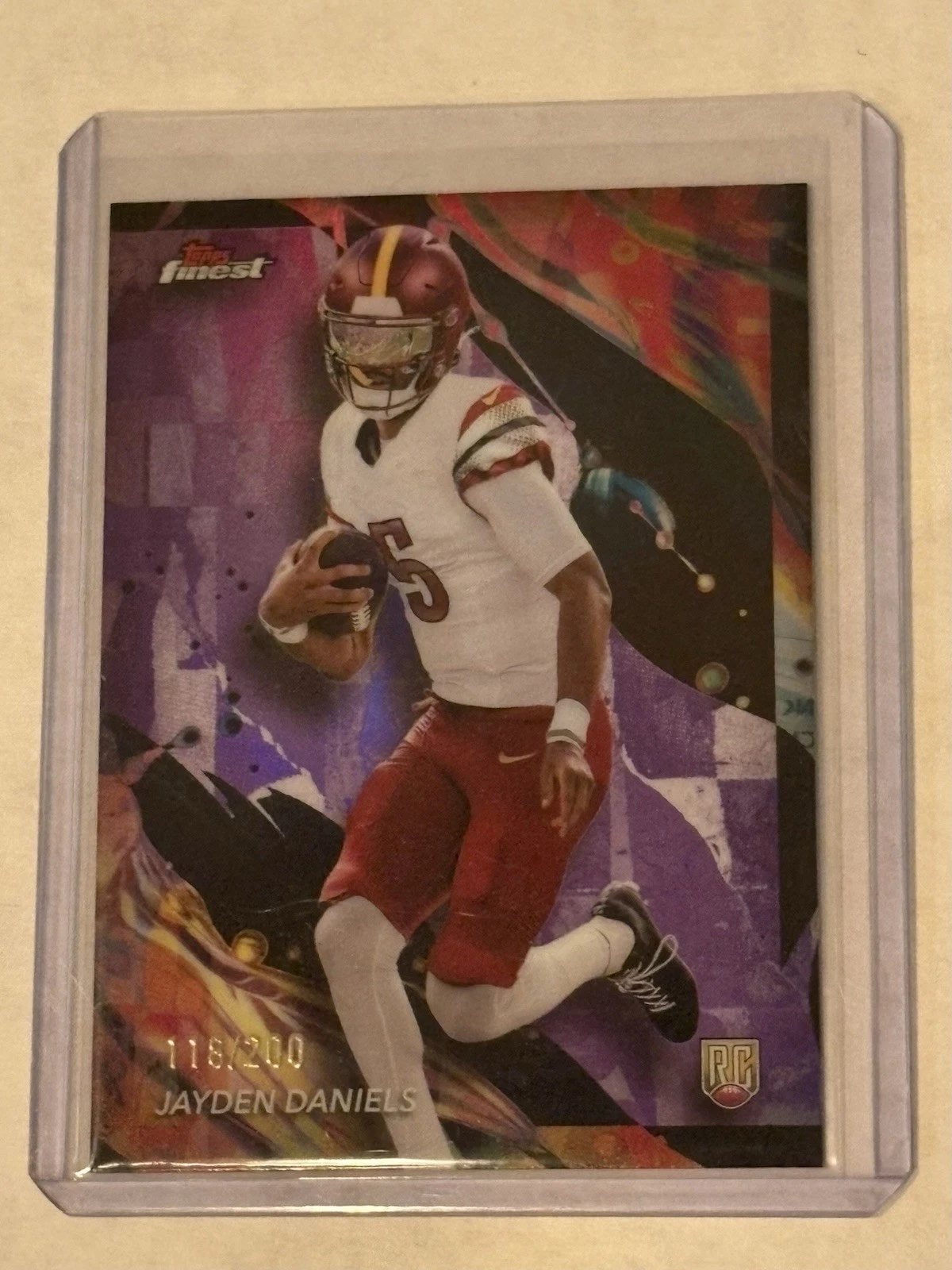 2024 Topps Finest - Uncommon Jayden Daniels #167 Purple Refractor /200 (RC)