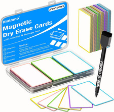 Dry Erase Magnetic Labels: 30PCS 2"x4" Reusable Blank Name Tag Magnets with Mark
