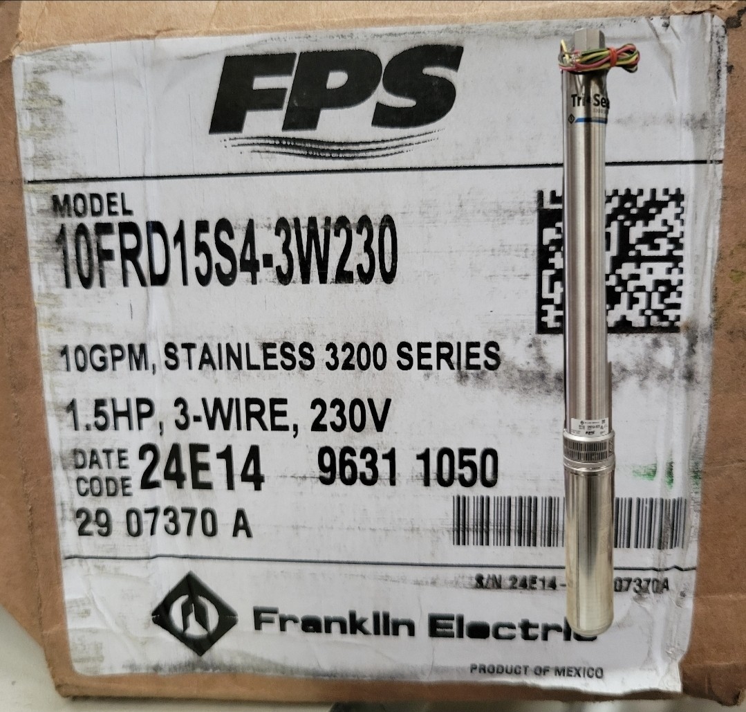 Franklin Electric 1 1/2 HP 765' 10 GPM Submersible Pump 3200