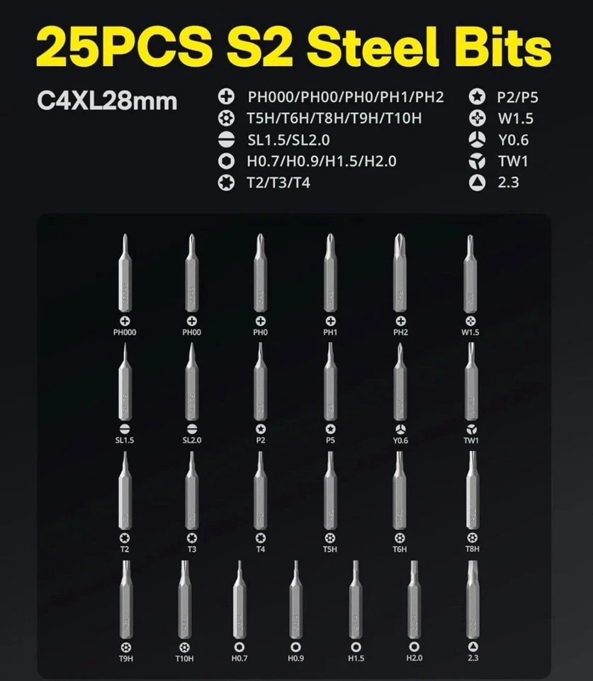 Professional Precision Screwdriver Set LED & Dual Torque For Technicians DIY - Image 4 of 4