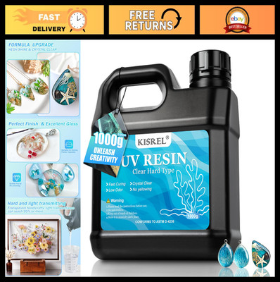 1000g UV Resin Kit - Upgraded Crystal Clear Hard Type Epoxy for Jewelry Crafting