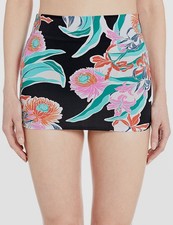 Trina Turk Women's Black Tropic Wave High Waist Bikini Bottom Swimwear Size 4