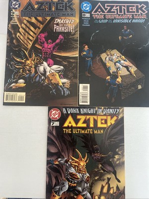 AZTEK THE ULTIMATE MAN. NUMBER'S 7-9. (3 ISSUE 1997 LOT). DC COMICS.