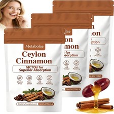 Metabolae Ceylon Cinnamon Capsules   300 Softgels, Supports Metabolic Balance