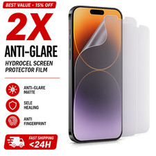 2X Anti-Glare Matte Hydrogel Screen Protector For iPhone 17 16 15 14 13 12 XR