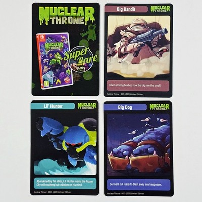 Nintendo SWITCH Super Rare Games Limited Edition Trading Card Set NUCLEAR THRONE