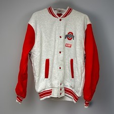 Vtg Fruit of the Loom Ohio State Buckeyes Lined Varsity Jacket Mens L