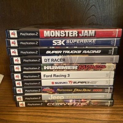 Sony PlayStation 2 Games Bundle of 10 Racing Driving Games with Manuals