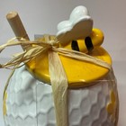 NEW CERAMIC BEE HONEY POT WITH HONEY STICK VERY NICE LOOKING. — photo 9