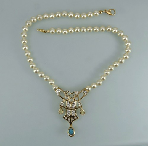 Collar Swarovski Original, 41 cm, Vintage - Imagen 1 de 4