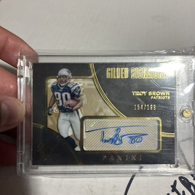 #ad #ad Troy Brown 2016 Black Gold Gilded Signatures Autograph Auto 199 Patriots $24.99