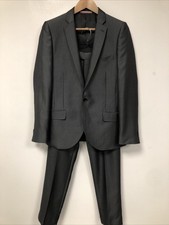 Ventuno 21 2pc Suit Gunmetal Grey S/B Jacket 36R Trouser 32R Prom/Formal/Wedding