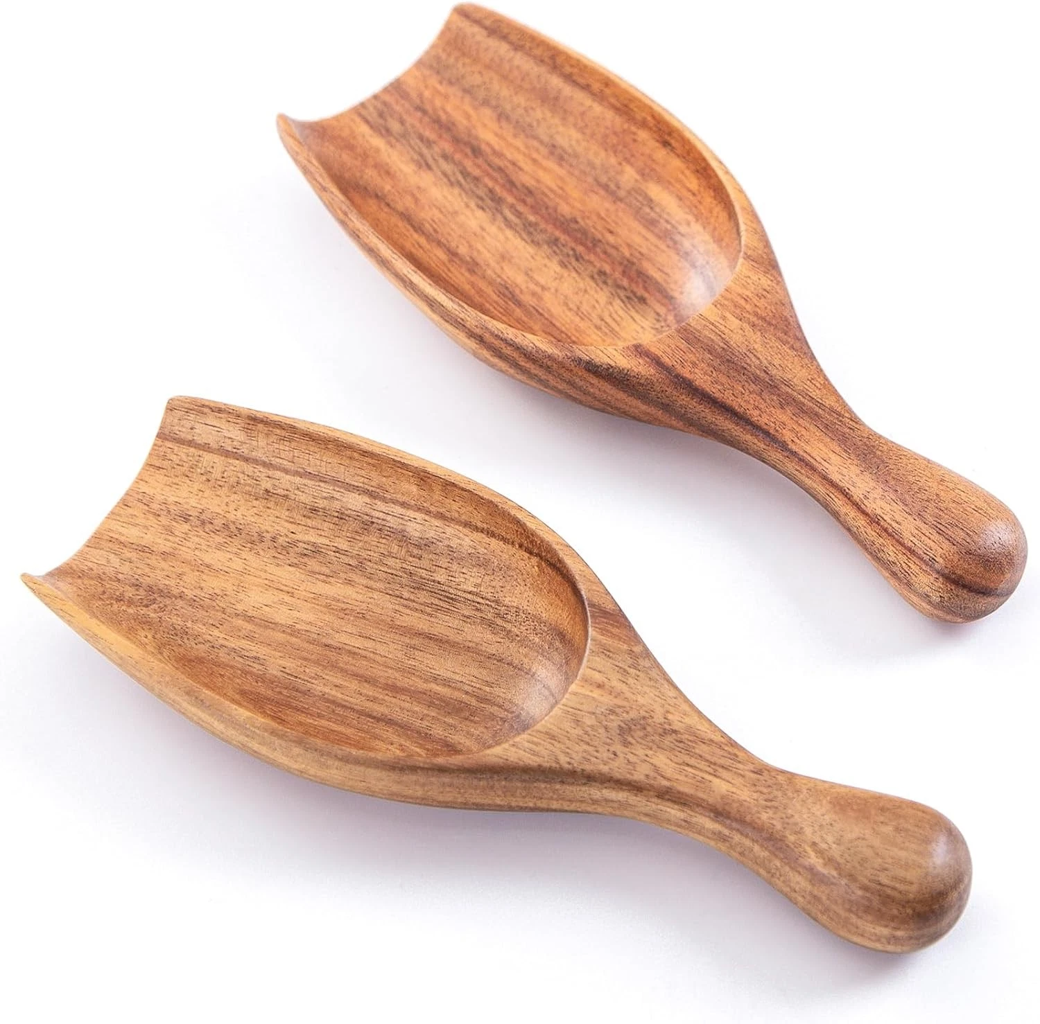 Wood Coffee Scoop-2 Pieces Large Measuring Spoons Ground