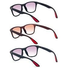 3 PACK Fashion Bifocal Reading Glasses Computer Readers Tinted Lens Eyeglasses